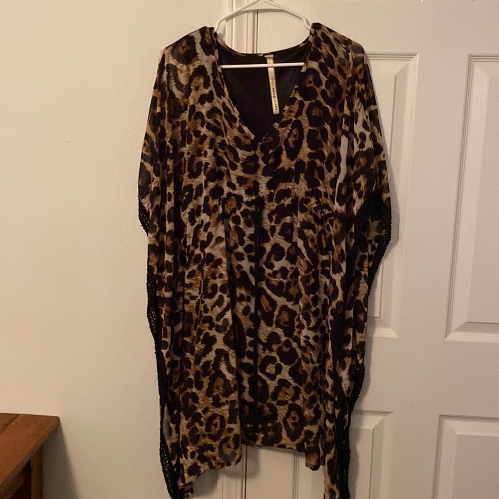 Leopard drawstring dress